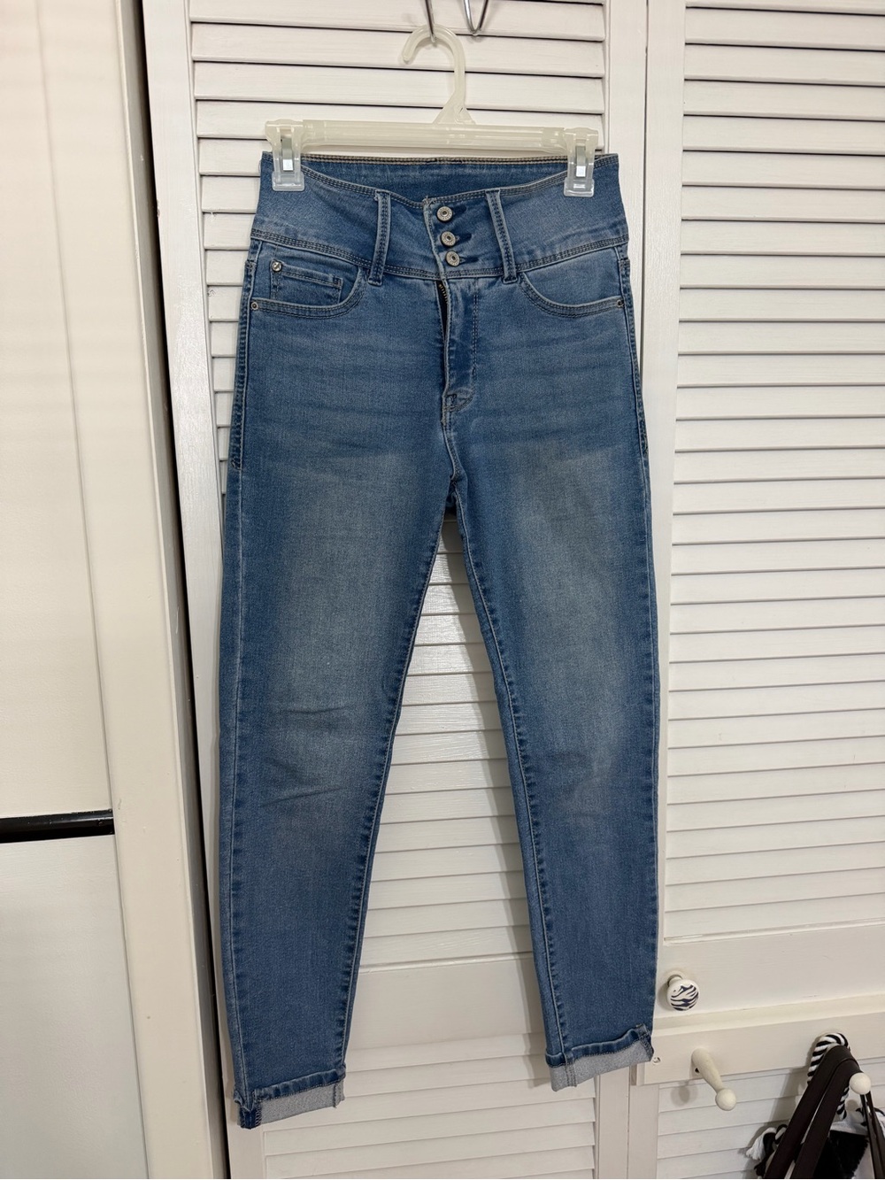 High-Rise Blue Women's Skinny Jeans